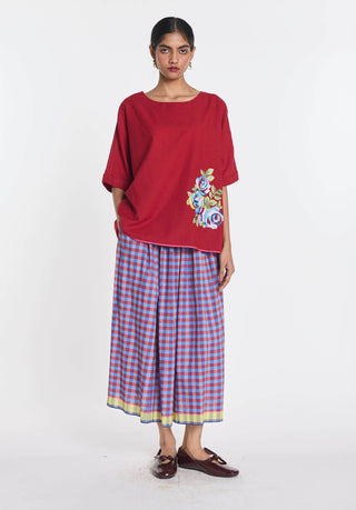 Azurea mauve elasticated skirt