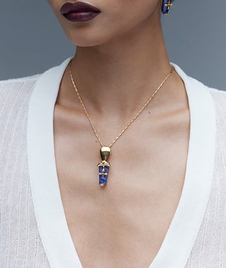 Outhouse Gold Lazuli Sculpt Pendant available on indiaspopup