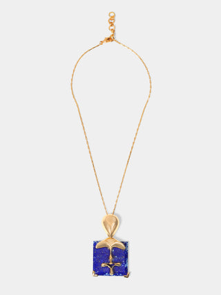 Outhouse Gold Lazuli Sculpt Pendant available on indiaspopup