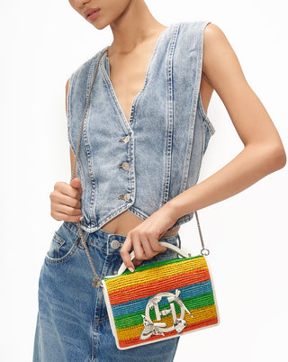 Multicolor midi disco bag