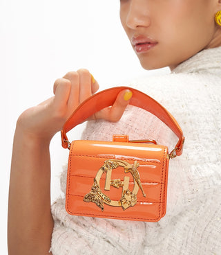 Outhouse Neon Orange Furbie Nano Bag available on indiaspopup