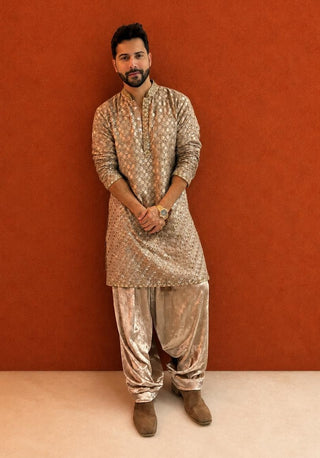 Reyaan gold kurta with salwar