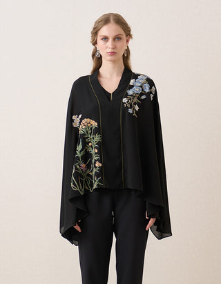 Lina black cape top