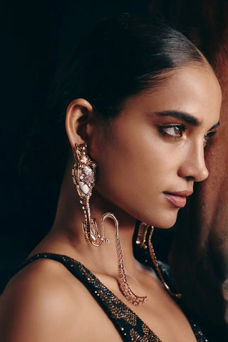 Temptress leopard statement earrings