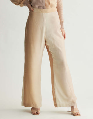 Off-white & beige ombre shirt and pants