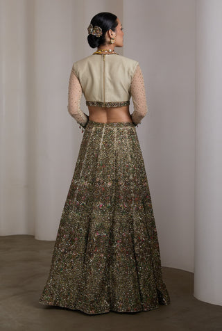 Multicolour patchwork lehenga set