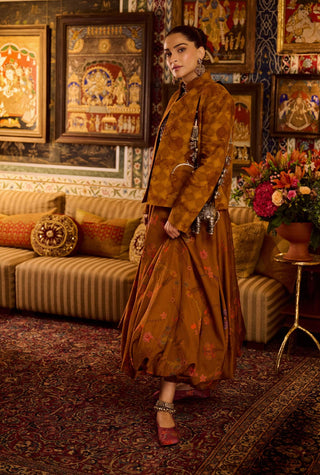 Amber bandh gala jacket with bubble skirt