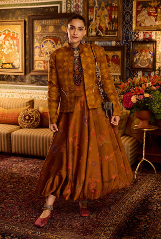 Amber bandh gala jacket with bubble skirt