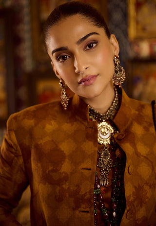 Amber bandh gala jacket with bubble skirt