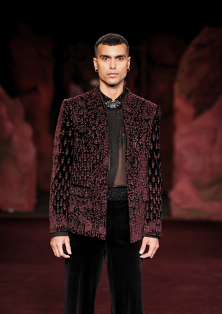 Russet mahogany jacket set