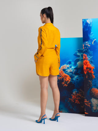 Mustard kiri shirt and skort