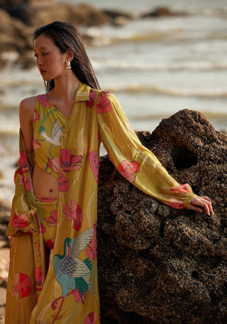 Botanic Monokini And Button Down Cape by Nautanky, available on Indiaspopup.com