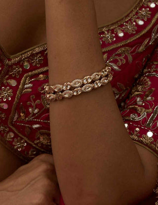 Madhu gold plated moissanite bangles