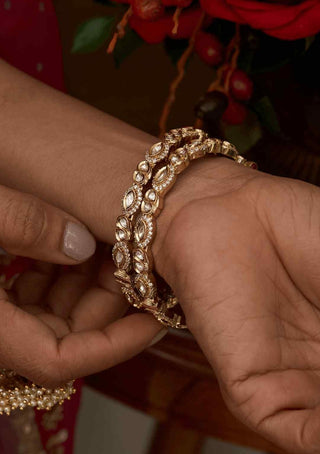 Madhu gold plated moissanite bangles