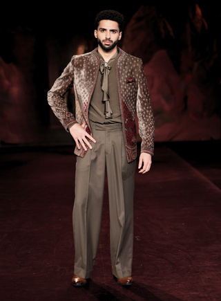 Loden pewter green jacket set