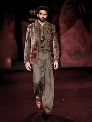 Loden pewter green jacket set