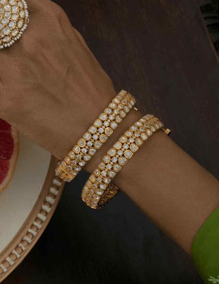 Vainavi gold plated moissanite bangles