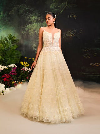 Florence ivory tulle gown