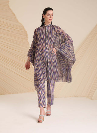 Divya Aggarwal-Riley Purple Oversized Kaftan Set-INDIASPOPUP.COM