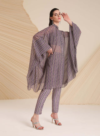 Divya Aggarwal-Riley Purple Oversized Kaftan Set-INDIASPOPUP.COM