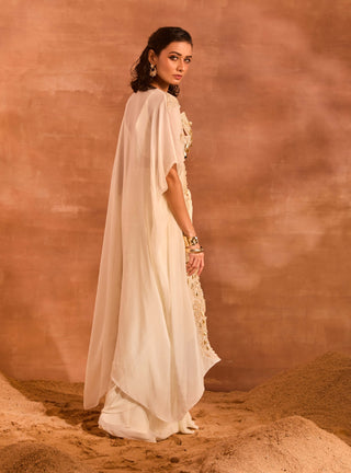 Irene ivory cape and skirt set