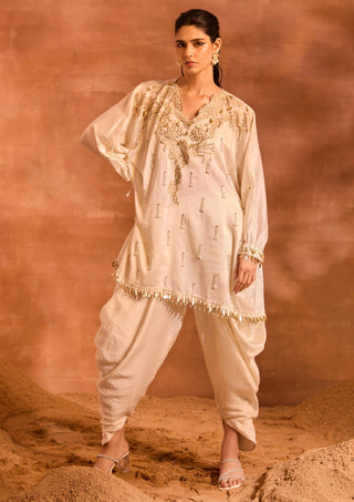 Orion ivory kaftan and pants