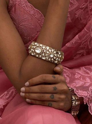 Chaaya gold plated polki bangles