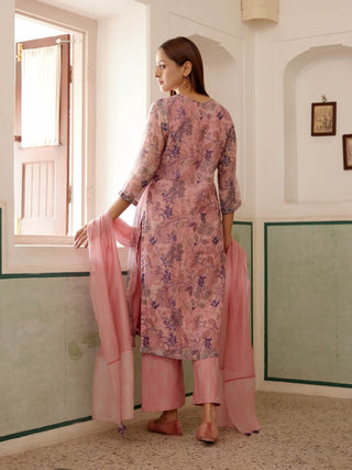 Tulip Floral Kurta Set by Vaayu available on Indiaspopup