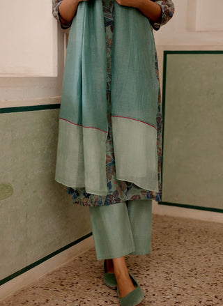 Sage Printed Kurta Set by Vaayu available on Indiaspopup