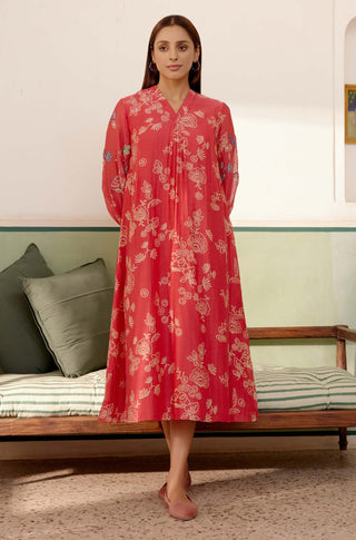 Rosewood Floral Dress by Vaayu, available on Indiaspopup.com