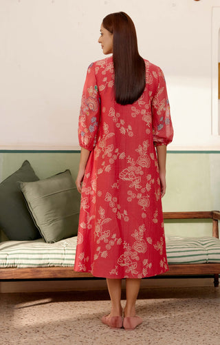 Rosewood Floral Dress by Vaayu, available on Indiaspopup.com