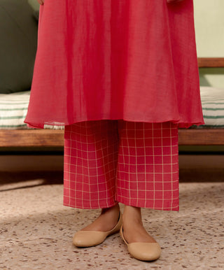 Rosewood Cotton Kurta And Pants by Vaayu, available on Indiaspopup.com