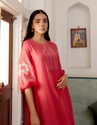 Rosewood Cotton Kurta And Pants by Vaayu, available on Indiaspopup.com