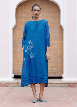 Sapphire Applique Dress by Vaayu, available on Indiaspopup.com