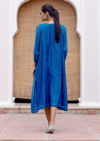 Sapphire Applique Dress by Vaayu, available on Indiaspopup.com