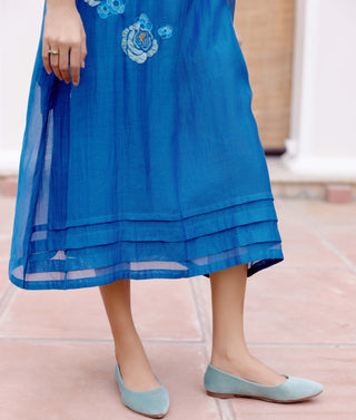 Sapphire Applique Dress by Vaayu, available on Indiaspopup.com