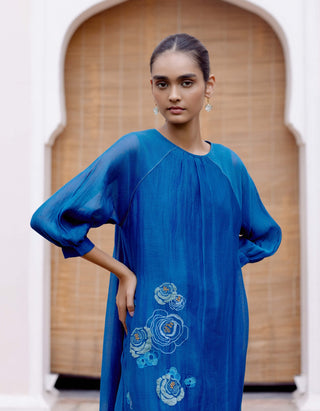 Sapphire Applique Dress by Vaayu, available on Indiaspopup.com