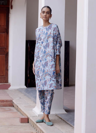 Sage Printed Tunic And Pants by Vaayu available on Indiaspopup