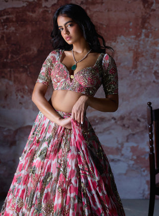 Ashvi Hot Pink Lehenga Set by Mahima Mahajan, available on Indiaspopup.com