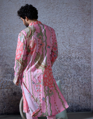 Surya Blush Pink Kurta And Pant by Mahima Mahajan Men, available on Indiaspopup.com