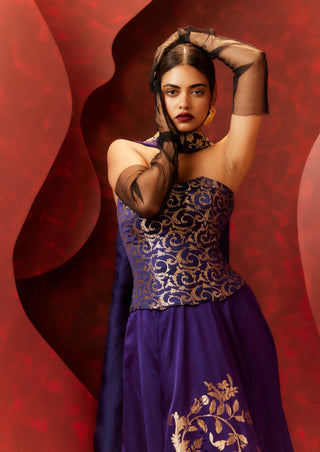 Purple stay with me lehenga set