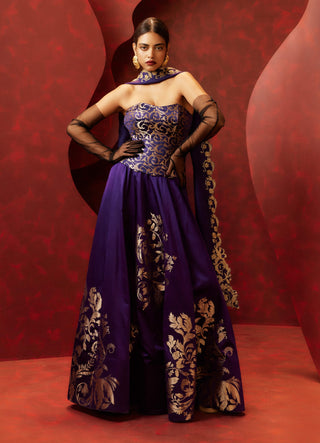 Purple stay with me lehenga set