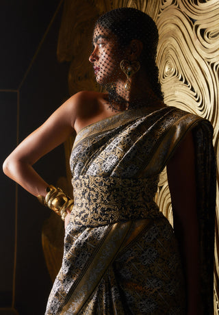 Ekaya Black Empress Sari available on indiaspopup