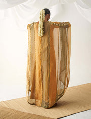 Gulmohar yellow olive kaftan