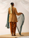Gul-e-makhmal yellow tunic set