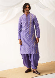 Purple bandhani kurta and pants
