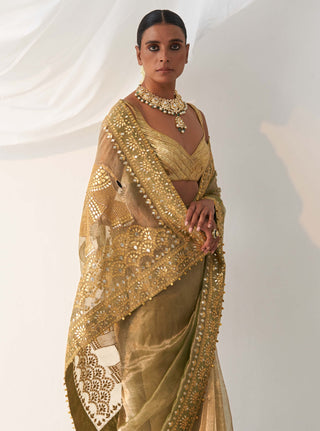 Itrh-Kumudani Green Sari And Blouse-INDIASPOPUP.COM