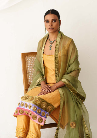 Itrh-Kelaya Yellow Kurta Set-INDIASPOPUP.COM