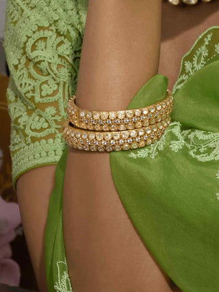 Vainavi gold plated moissanite bangles