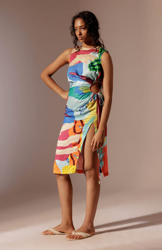 Island Ruched Dress by Advait available on Indiaspopup.com